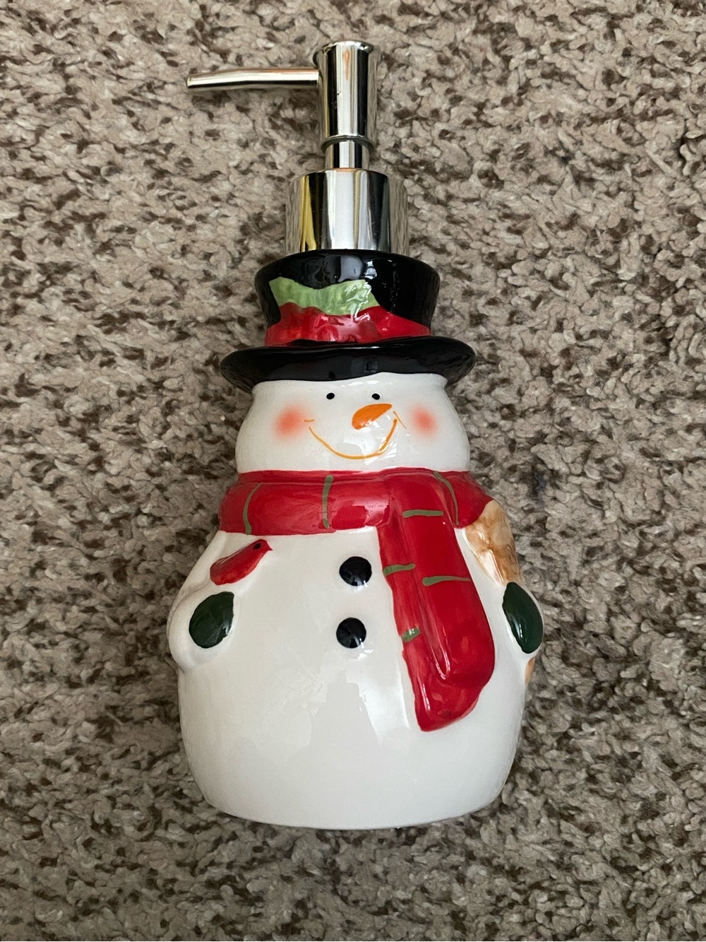 NWOT Holiday Snowman Pump Soap Dispenser